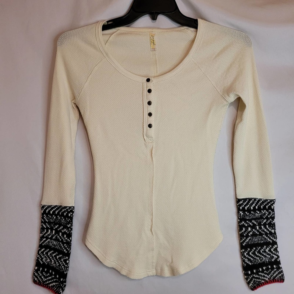Free people art school cuff thermal henley